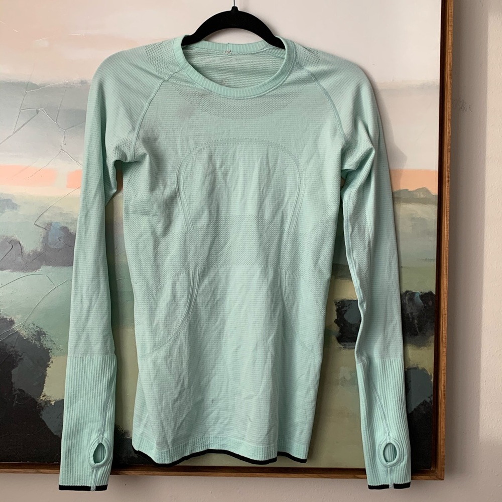 Blue Lululemon Long Sleeve Top